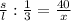 \frac{s}{l}:\frac{1}{3}=\frac{40}{x}