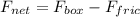 F_{net} = F_{box} - F_{fric}