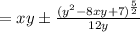 =xy\pm\frac{(y^2-8xy+7)^{\frac{5}{2}}}{12y}