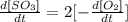 \frac{d[SO_{3}] }{dt} = 2 [-\frac{d[O_{2}] }{dt} ]