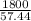 \frac{1800}{57.44}