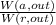 \frac{W(a,out)}{W(r,out)}