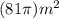 (81\pi )m^2