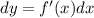 dy = f'(x)dx