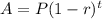 A=P(1-r)^{t}