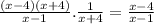 \frac{(x-4)(x+4)}{x-1} .\frac{1}{x+4} =\frac{x-4}{x-1}