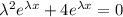 \lambda ^2 e^{\lambda x} + 4e^{\lambda x} =0