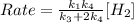 Rate = \frac{k_{1}k_{4}  }{k_{3}+ 2k_{4}  } [H_{2} ]