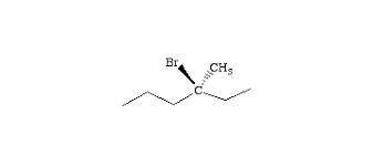 Consider the substitution reaction that rakes place when (R)-3-bromo 3-methylhexane is treated with