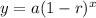 y=a(1-r)^x