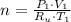 n = \frac{P_{1}\cdot V_{1}}{R_{u}\cdot T_{1}}