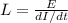 L=\frac{E}{dI/dt}