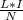 \frac{L*I}{N}