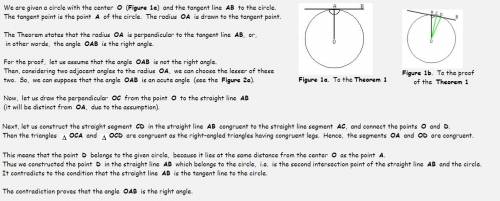 If a line is tangent to a circle,then it is perpendicular to the radius drawn to that point of tange