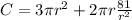 C=3\pi r^{2}+2 \pi r \frac{81}{r^{2}}