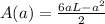 A(a)=\frac{6aL-a^2}{2}