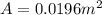 A=0.0196 m^{2}