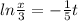 ln\frac{x}{3}=-\frac{1}{5}t