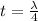 t = \frac{\lambda }{4}