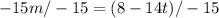 -15m / -15 = (8 - 14t) / -15