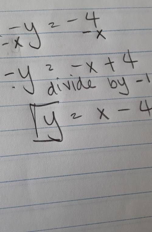 Solving for Y. Write the slope-intercept form of the equation of each line. Show work! 1) x - y = -4