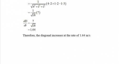 The length ℓ, width w, and height h of a box change with time. At a certain instant the dimensions a