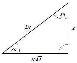 A 30-60-90 right triangle has a hypotenuse of 4 inches, What is the length in inches of the short le