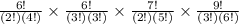 \frac{6!}{(2!)(4!)}\times\frac{6!}{(3!)(3!)}\times\frac{7!}{(2!)(5!)}\times\frac{9!}{(3!)(6!)}