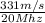 \frac{331 m/s}{20Mhz}