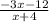 \frac{-3x-12}{x+4}