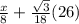 \frac{x}{8} + \frac{\sqrt{3} }{18} (26)