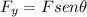 F_{y}=Fsen\theta