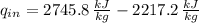q_{in} = 2745.8\,\frac{kJ}{kg} - 2217.2\,\frac{kJ}{kg}