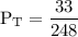 \rm P_T = \dfrac{33}{248}