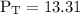 \rm P_T = 13.31