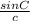 \frac{sinC}{c}