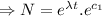 \Rightarrow N= e^{\lambda t}.e^{c_1}