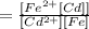 = \frac{[Fe^{2+}[Cd]]}{[Cd^{2+}][Fe]}