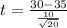 t = \frac{30 - 35}{\frac{10}{\sqrt{20} } }