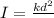 I=\frac{kd^2}