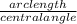 \frac{arc length}{central angle}