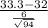 \frac{33.3-32}{\frac{6}{\sqrt{94} } }