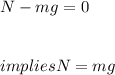 N-mg=0\\\\\\implies N=mg