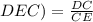 DEC)= \frac{DC}{CE}