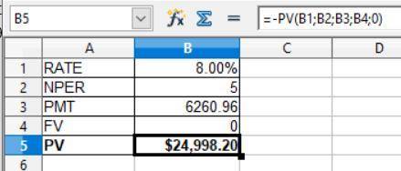 Hayley makes annual endminus−ofminus−year payments of $6,260.96 on a fiveminus−year loan with an 8 p