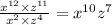 \frac{x^{12}\times z^{11}}{x^2\times z^4}=x^{10}z^7