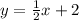 y=\frac{1}{2} x+2