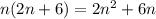 n(2n+6)=2n^2+6n