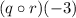 (q \circ r)(-3)