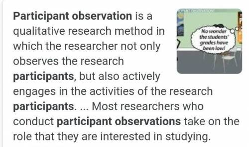 What is participant observation